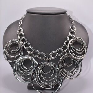 Elegant Silver Statement Necklace